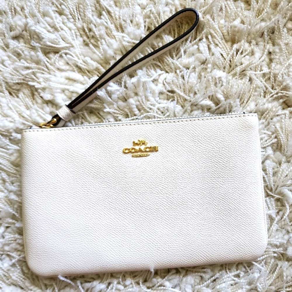 COACH small wristlet (white)
